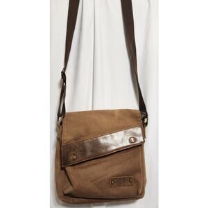 Augur Messenger Bag Canvas Shoulder Crossbody Brown
